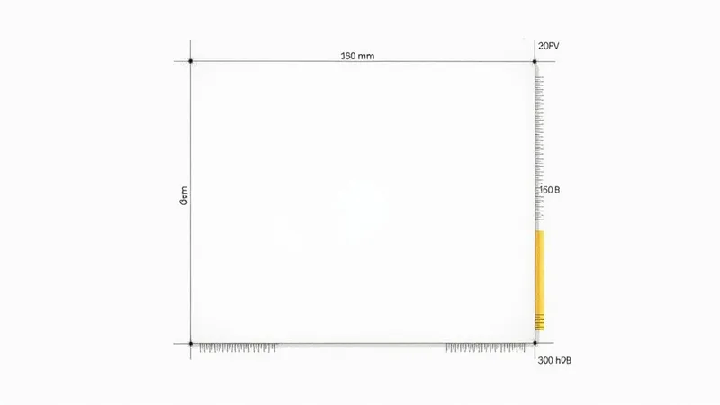 A person holding up an A4 size poster with a minimalist design.