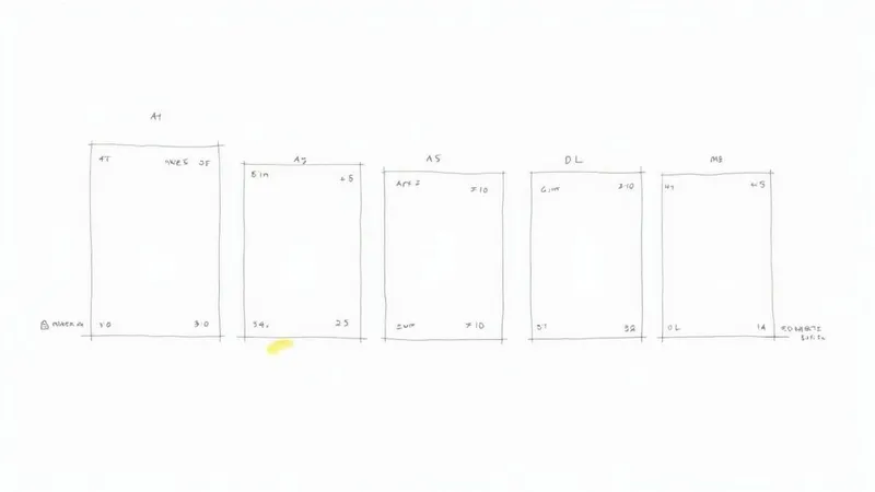 A collection of flyers in different A-series sizes laid out on a table