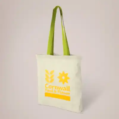 Cotton Tote Bag with Coloured Handles