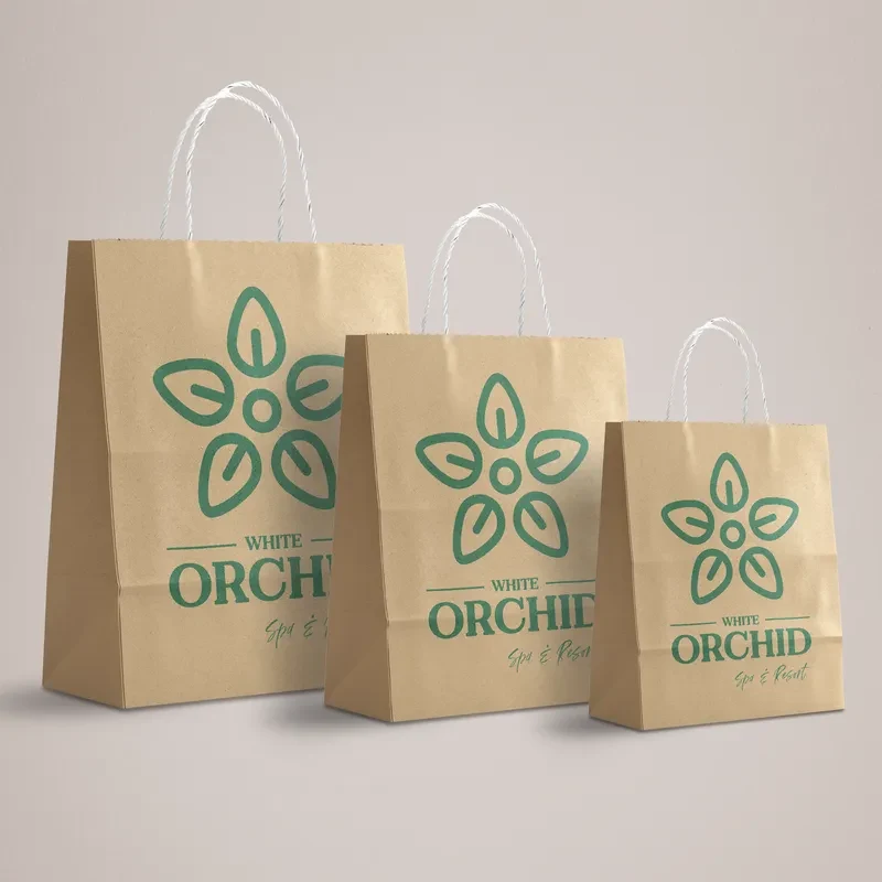 Printed Paper Bags, kraft carrier bags