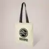 Cotton Tote Bag Coloured Handles, black handle