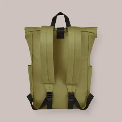 Custom Roll-Top Backpack side view