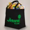 Custom Shopping Bag black with groceries