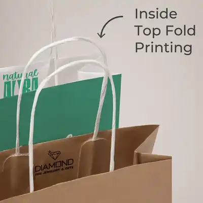 Printed Paper Bags inside fold printing