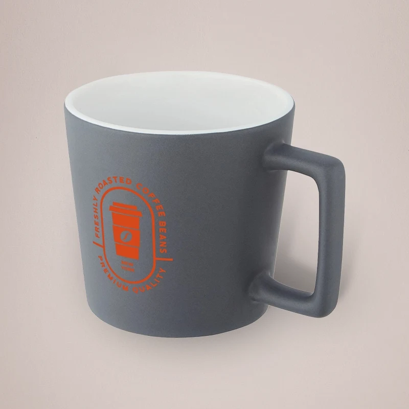 Custom Recycled Mug grey matte finish