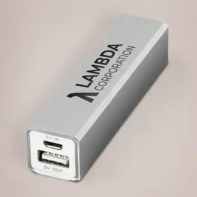 Custom Power Bank silver