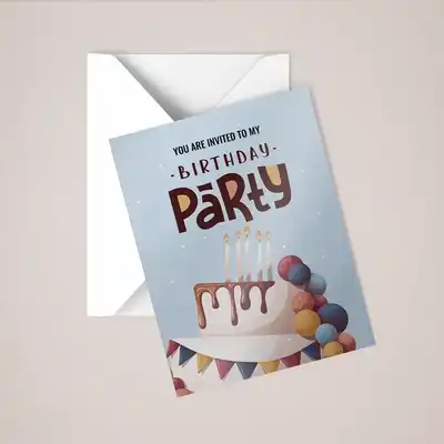 Invitation with envelope birthday party