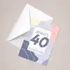 Personalised invitation card with envelope