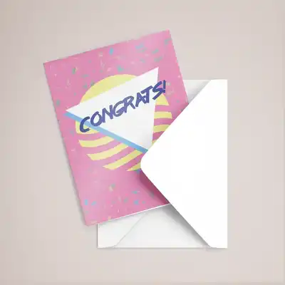 Congratulations card with envelope