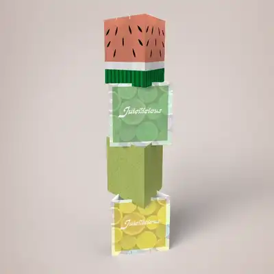 Cardboard Totem Display stacked