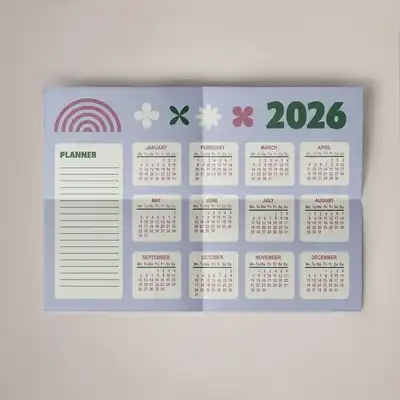 Folded Wall Planner front