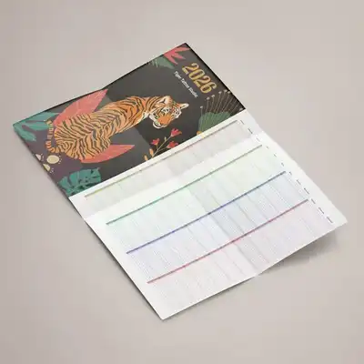 Folded Wall Planner angle