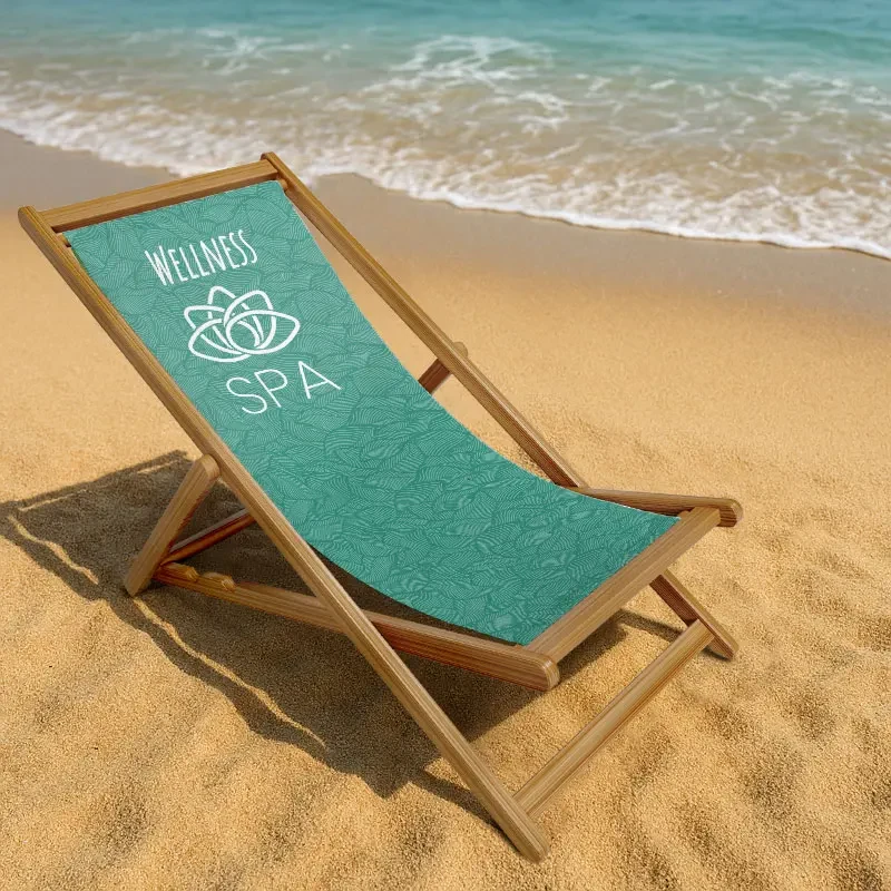Branded Deck Chair on beach