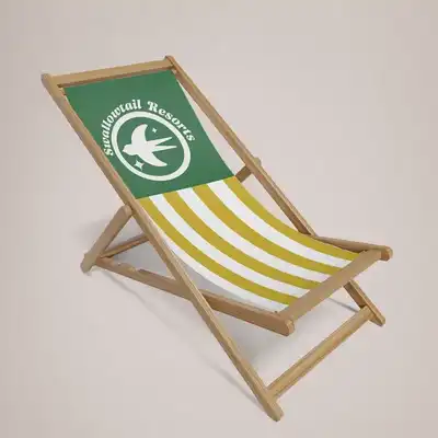 Branded Deck Chair angled resort