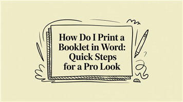 how do i print a booklet in word: Quick Steps for a Pro Look