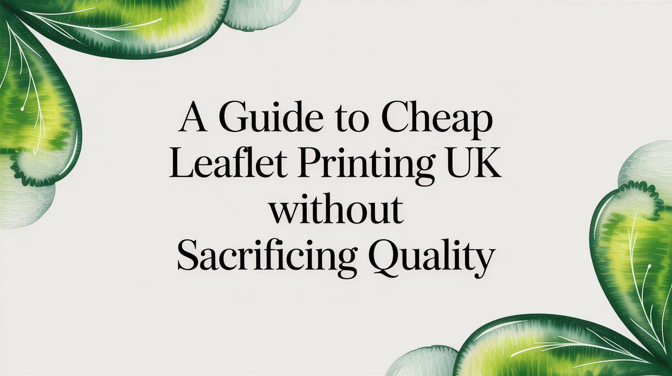 A Guide to Cheap Leaflet Printing UK Without Sacrificing Quality