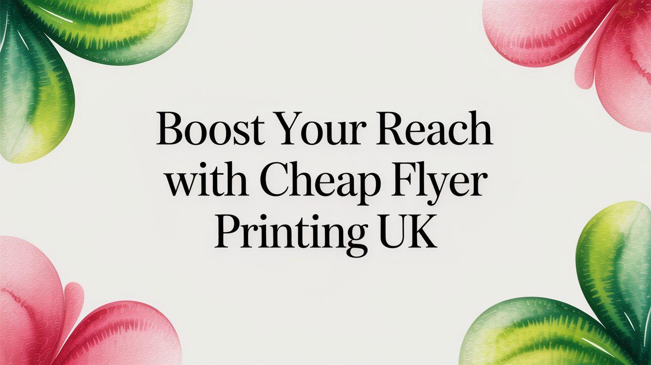 Boost Your Reach with cheap flyer printing uk