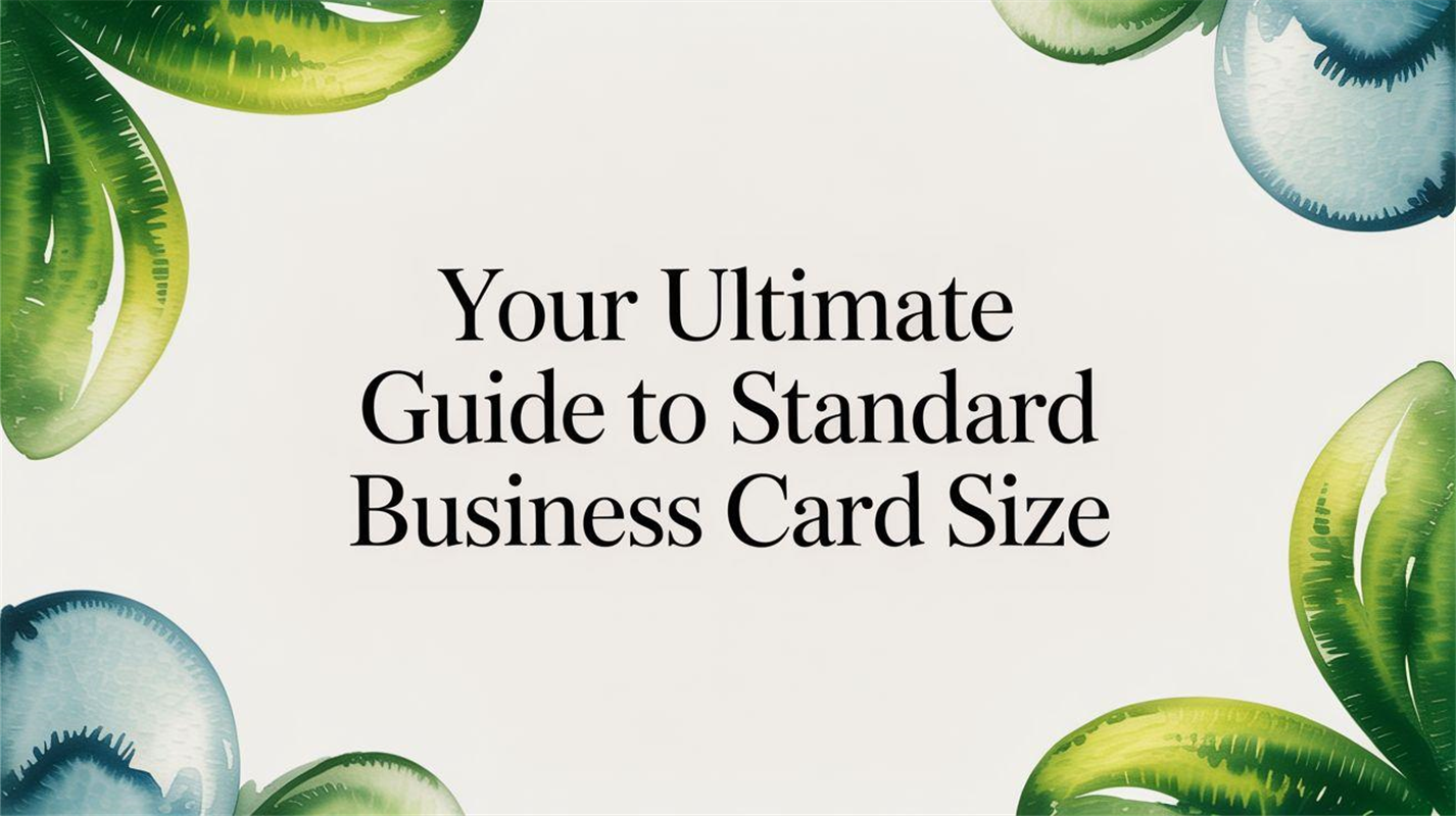 Your Ultimate Guide to Standard Business Card Size