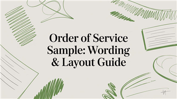 Order of Service Sample: Wording & Layout Guide