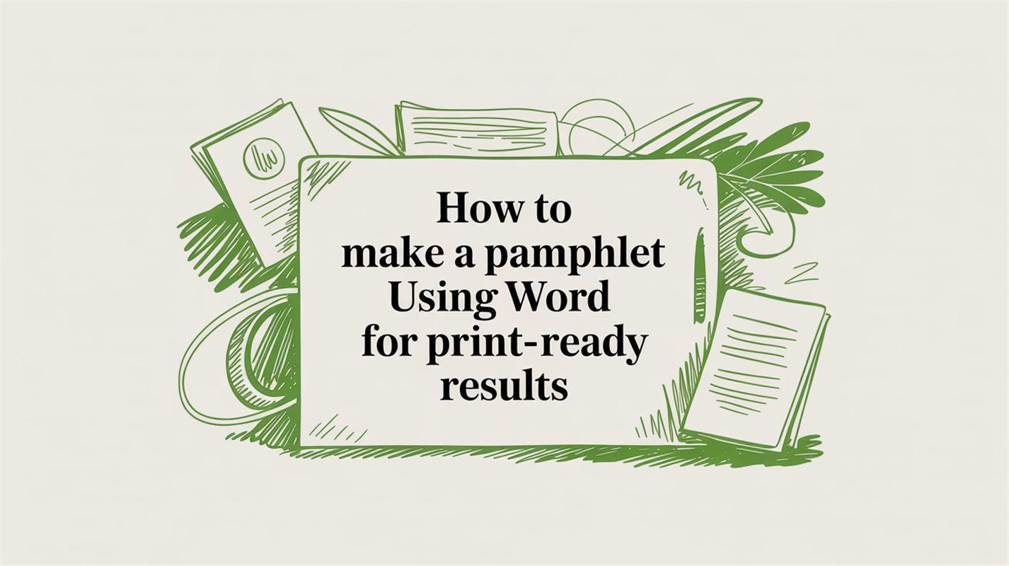 How to Make a Pamphlet Using Word for Print-Ready Results